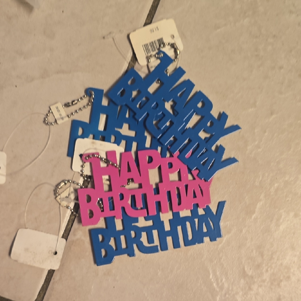 Colorful Birthday Keychain Set